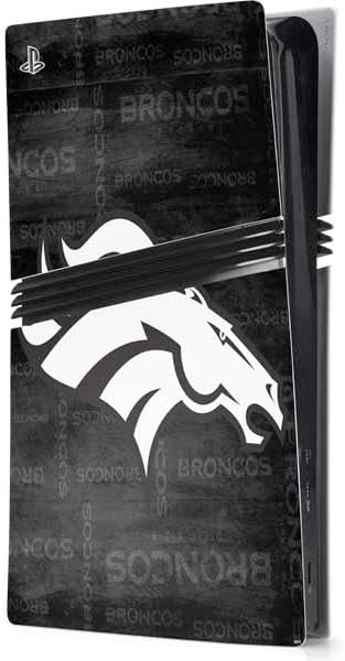 Skinit Decal Gaming Skin Compatible with PS5 Pro Console - Officially Licensed NFL Denver Broncos Blitz Series Design