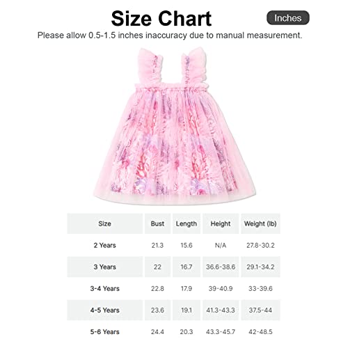Patpat Toddler Girl Tutu Dress Baby Girls Tulle Dresses Ruffle Sleeveless Pink Floral Sundress #TOP6