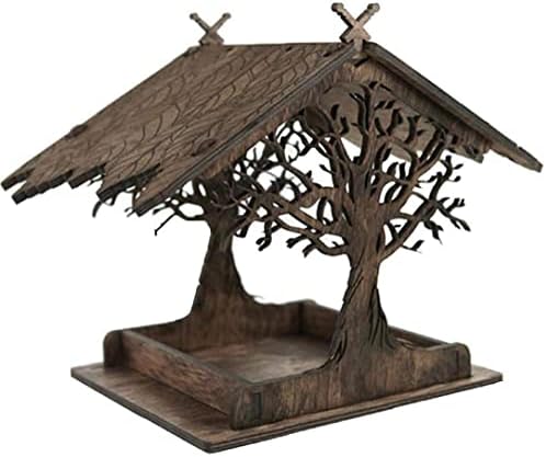 1 Unid Colgando a Pájaro Mesa De Alimentación De Mesa De Alimentación Alimentador De Aves De Madera Casa De Aves Casa Aire Libre Jardín Decoración