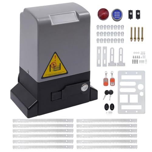 Motor Puerta Corredera 370W con 12 Rieles y 2 Mandos