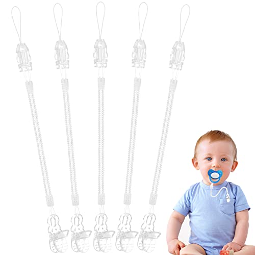 Vicloon Schnullerband Baby,5 Stück Unisex-Schnullerketten for Baby,Baby...