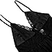 Donnalla Plus Size Babydoll Lingerie Set for Women Sexy Mesh Lace Nightwear Adjustable Straps V Neck Chemise with Panty