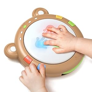 Baby Musical Toy, TUMAMA Electronic Drum Instruments with Light and Sound, Early Educational Development Songs Gift for Infants, Toddlers, Boys, Girls
