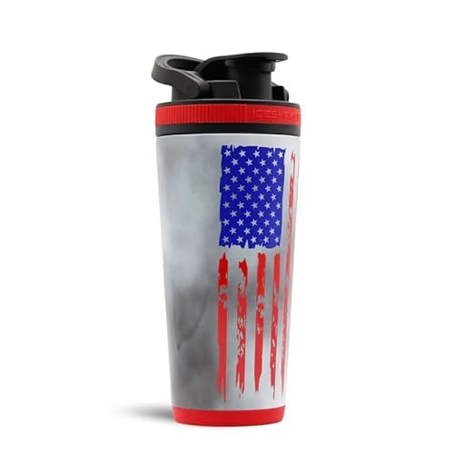 Ice Shaker Insulated Stainless Steel Shaker Bottle | 26oz, American
