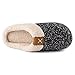 ULTRAIDEAS Women's Comfy Memory Foam Slippers Fuzzy Wool-Like Plush Fleece Lined House Shoes w/Indoor, Outdoor Non-Slip Rubber Sole (9-10, Meteorite Grey)