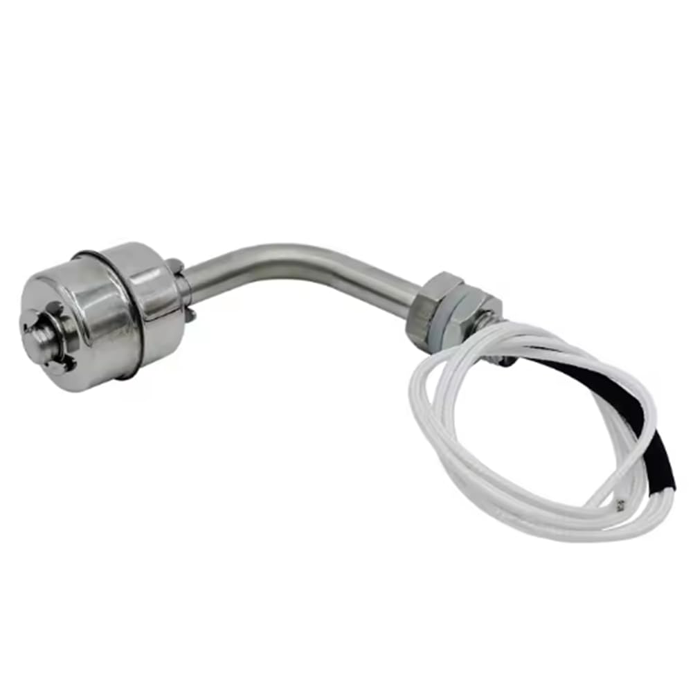 Ijsdnvjndx Silver & White Water Level Controller Sensor 304 White Stainless Steel L Type Liquid Internal Float Switch Tank Pool Water Tower