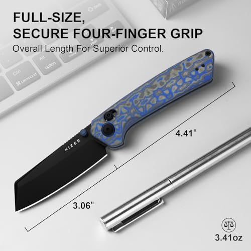 Image of Kizer Madrac EDC Pocket Knife, 3.06 inch Nitro-V Blade, Thumb Stud, Clutch Lock