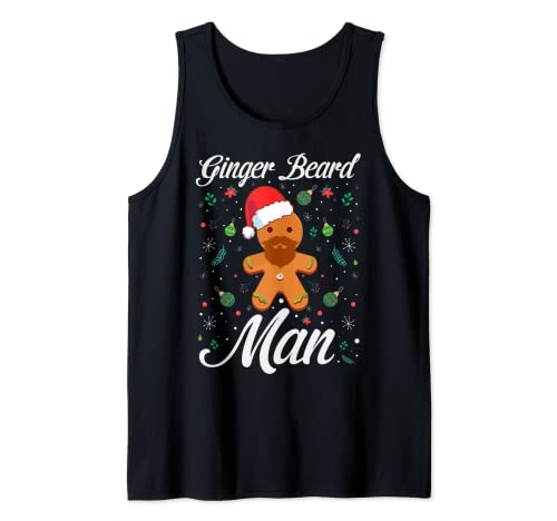 Ginger Beard Men Barba Amante Navidad Novedad Camiseta sin Mangas