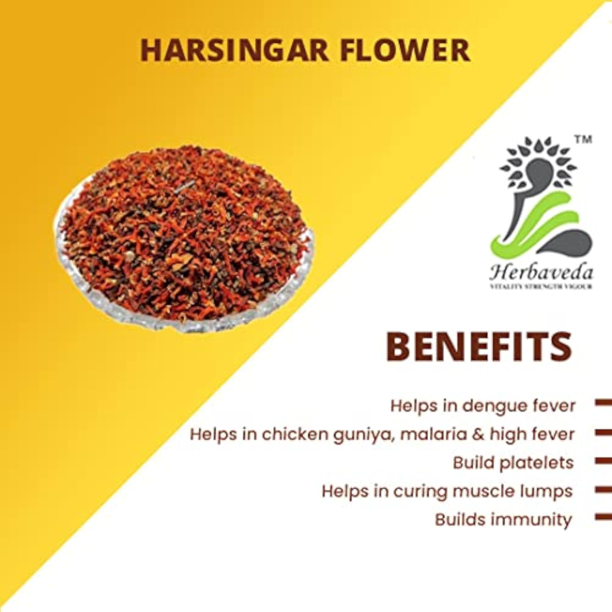 Herbaveda- Harsingar flower 100g Parijat Harshingar ka phool