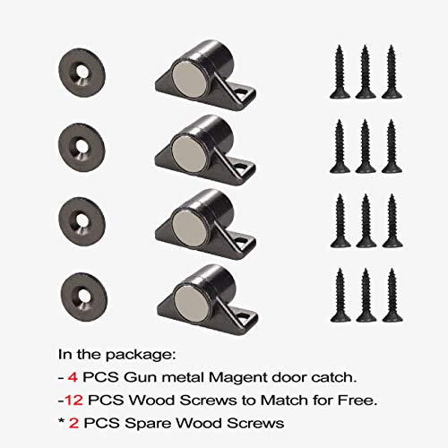 Keenkee 4 Pack Door Catch with Neodymium