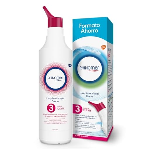 Rhinomer Spray Nasal 100% Agua de Mar, Fuerza Fuerte 3, para Adultos y Niños a partir de 6 Años, 180 ml