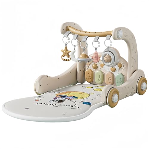 KCNN ベビーフィットネスマット、赤ちゃん用おもちゃ、新生児プレイマット、ファッションおもちゃ、室内遊具、知育玩具、幼児用おもちゃ (ホワイト)