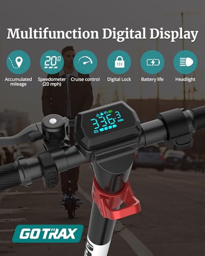 Gotrax G4 Electric Scooter, 10 Inch Pneumatic Tires, Max 25 Mile Range And 20Mph Power By 500W Motor, Double Anti-Theft Lock, Bright Headlight And Taillight, 500W Foldable E Scooter For Adult thumb #4
