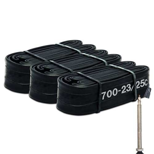 シンコー(Shinko) 自転車 チューブ 3本セット 700Cインチ 700-23/25C 仏式80mm 前後プラス予備チューブ付き 自転車パンク修理 ロードバイク クロスバイク MTB 64743