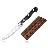 Cangshan TV2 Series 1022964 Swedish 14C28N Steel Forged 5-Inch Tomato/Cheese Knife and Wood Sheath Set