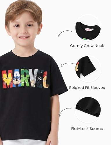 Disney Marvel Avengers Hulk Thor Black Widow Natasha Romanoff Iron Man Baby Boy Short T-Shirt 3 Pack Tee Infant Cotton Graphic Shirt Sea Apparel Athletic Outfit Fall Jersey Black/Green/White 2 Year - image 6