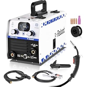 Soldador MIG Sin Gas,145A 230V 3 en 1 PortÃ¡til MÃ¡quina de Soldar MIG con IGBT Inversor Soldadora MIG, Pantalla Digital Inteligente RBM1450