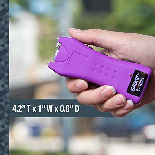 Sabre Pepper Spray And Stun Gun Multi-Range Protection Pack, 25 Bursts, 10-Foot (3 Meter) Range, Ergonomic Finger Grip, Flip Top Safety, Key Ring, Painful 1.60 Μc Charge, 120 Lumen Flashlight, Compact #TOP5