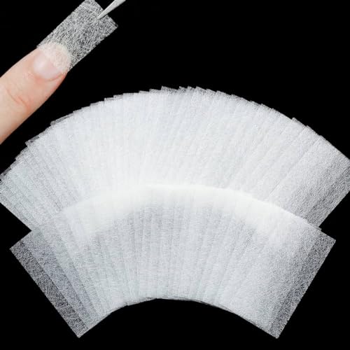 100 Pezzi Fibra di Vetro per Unghie Ricostruzione Estensione Seta Fibra di Vetro Ricostruzione Estensione Gel Acrilico Delle Unghie in Seta Unghie Involucro Kit Nail Art Accessori