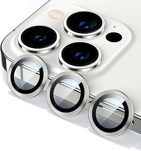 Image of DD SON Back Camera Lens Protector Tempered Glass for iPhone 13 Pro /iPhone 13 Pro Max (Silver) Case Friendly with Edge to Edge Coverage and Easy Installation Kit, Pack of 1