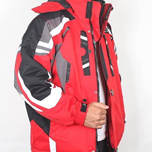 Roupa de esqui masculina, roupa quente, roupa de montanhismo, roupa esportiva completa à prova d'ág