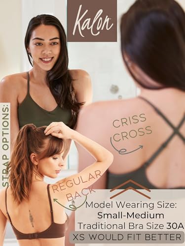 Image of Kalon Women's 4 Pack Demi Padded Bralette Wireless Comfortable Bra