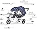 Portable Tandem Strollers 4 in 1 Portable Kids Trike Twin Trolley Bicycle Twin Stroller Large Space Metal Baby Carriage