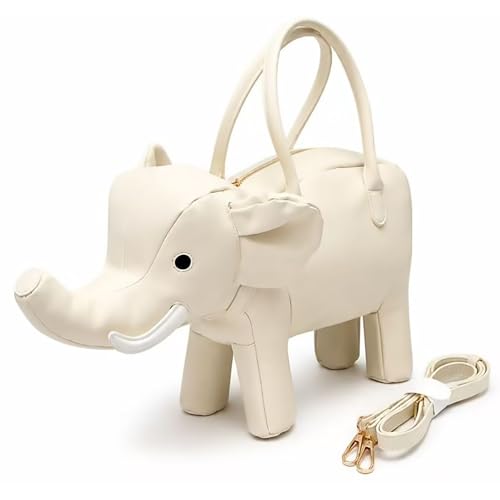 Image of Women PU Leather Unique Novelty 3D Elephant Shaped Handbag Purse Crossbody Shoulder Bag