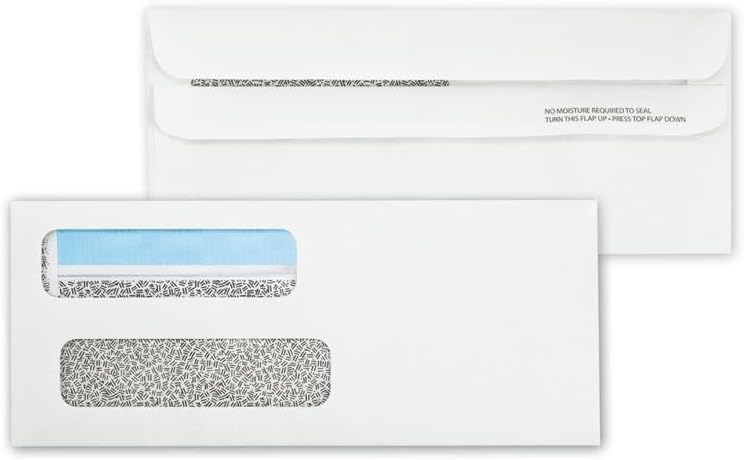 5Forms 92502 Double Window Envelope Self Seal 8 5/8 x 3 5/8" QTY 250