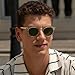 CARFIA Retro Acetate Polarized Sunglasses for Men UV Protection, Fashion Vintage Round Shades with Gold Filigree CA5506