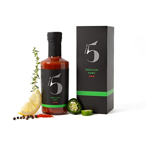 Chilli No.5 | Mexican Fury Mexican TEX-MEX Salsa picante. Botella de 200 mililitros.