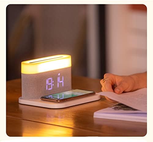dloett charger desktop clock night light table lamp multi function mobile phone watch headset fast charging color e