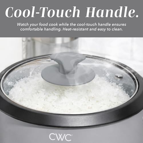 Image of COOK WITH COLOR 6 Cup Rice Cooker 300W - Effortless Cooking and Perfectly, Cooks 3 Cups of Raw Rice for 6 Cups of Cooked Rice, Grey