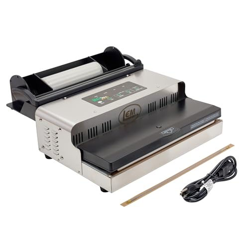 LEM Products MaxVac 1000 Vacuum Sealer Machine, Heavy-Duty Aluminum Food Vacuum Sealer for Freezer Storage, Includes Bag Roll Holder, Cutter, Bag Roll by LEM - Used condition - US$328.33