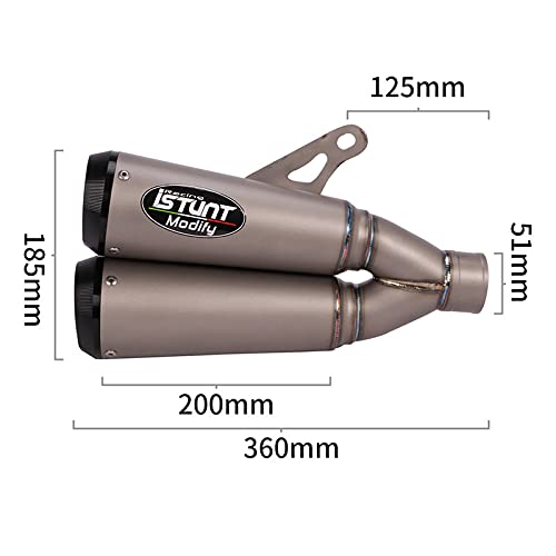 Amazon | バイクマフラー サイレンサー スリップオン 2本出し 50.8mm