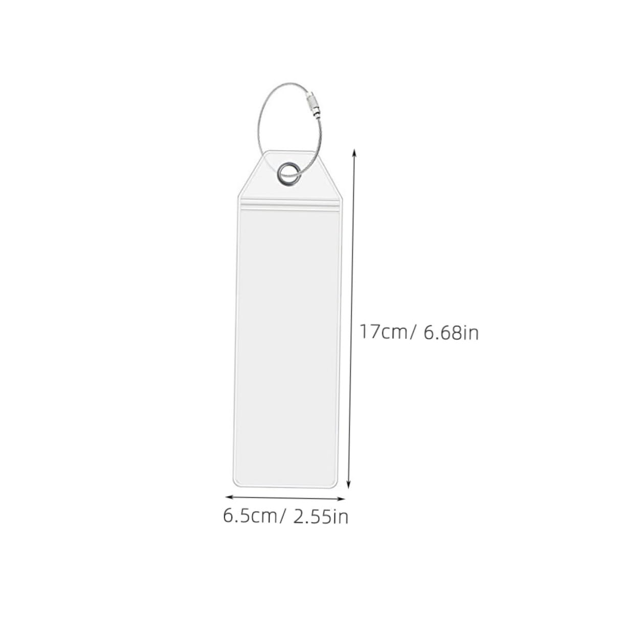 LIFKOME 5 Series Llavero De Acero Inoxidable Etiquetas Colgantes De Equipaje De Viaje Etiqueta Colgante De Bolsa Transparent De Polivinilo 4 Piezas X 5