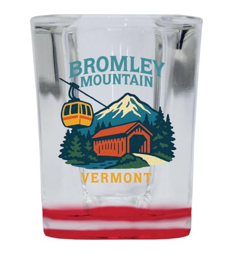 Vaso para shots cuadrado base roja 2 oz