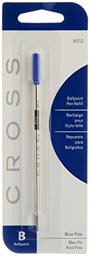 Cross Ballpoint Pen Refill Fine Point Blue Ink Refills Pack of 3
