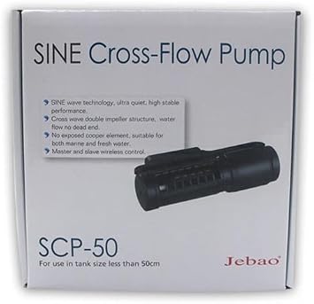 Jebao SCP-50 Sine Cross Flow Pump Wave Maker with Controller for Neno Reef Tank, 396-1320gph
