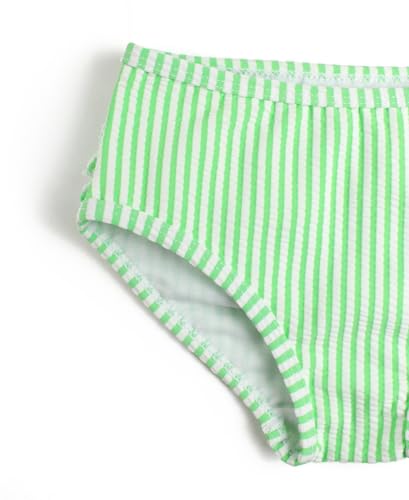 Image of RuffleButts Girls UPF50+ Sun Protection One Shoulder Ruffle Tankini Two Piece Swimsuit