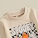 FYBITBO Baby Boys Fall Halloween Clothes Spooky Season Sweatshirt Long Sleeve Shirts Pants Toddler Halloween Outfit Clothing Set (Brown-Spooky Season, 2-3T)