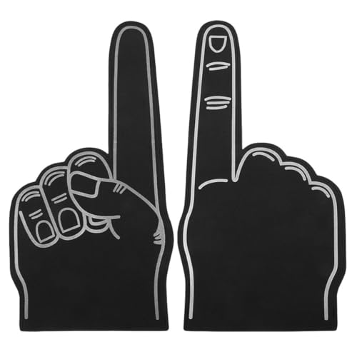 iplusmile 2 Piezas Manos Espuma Animación Deportivas Accesorios Fiesta Espuma Dedo Porristas para Eventos y Competiciones Fútbol