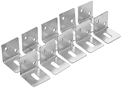 Merriway BH02067 Standard Worktop Bracket 25mm (1 inch) Square-Pack of 10, Set of 10 Pieces