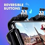Ciciglow Mobilny kontroler gier PUBG, uchwyt do gier dla smartfona z wentylatorem chłodzącym