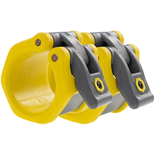 Lock-Jaw Barbell Collars HEX Olympic Barbell Clamps 2 Pcs – Heavy Duty Bar Clamps for 2” & 50mm...