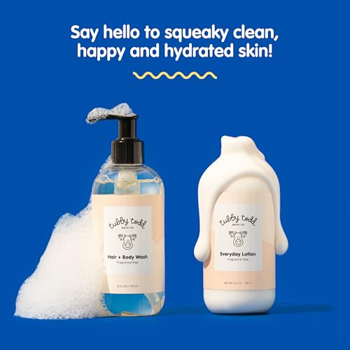 Image of Tubby Todd's Baby Body Wash and Lotion Set - Gentle, Hypoallergenic Skincare for Newborns & Toddlers - 25oz, Fragrance-Free