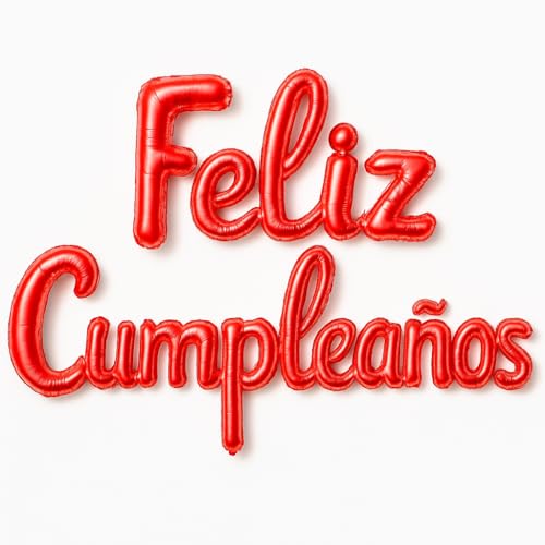 Globos FELIZ CUMPLEAÑOS en español - Guirnalda Decoracion cumple - Globo de aluminio - Super facil montaje - Incluye una cañita - Viene en 3 partes para facilitar el inflado Globos FELIZ CUMPLEAÑOS en español - Guirnalda Decoracion cumple - Globo de aluminio - Super facil montaje - Incluye una cañita - Viene en 3 partes para facilitar el inflado