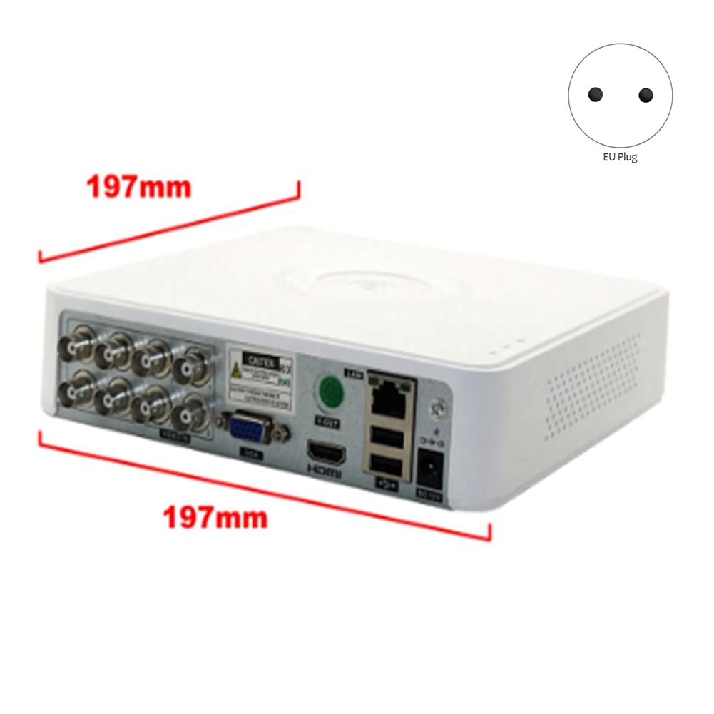 Hybrid DVR CCTV 4CH 5M-N Audio via coassiale per 5MP 12,5Fps 1080P 720P TVI CVI CVBS, telecamera IP, spina europea, facile da usare
