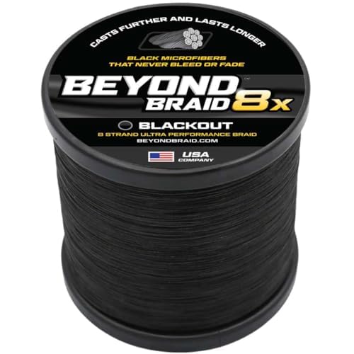Image of Beyond Braid Braided Fishing Line -Super Strong - Abrasion Resistant - No Stretch -Blue Camo, Moss Camo, White, Green, Pink, Blue, 4 Strand 8 Strand