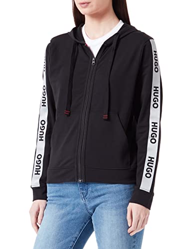HUGO Damen Sporty Logo_jacket LOUNGEWEAR JACKET, Black2, L EU